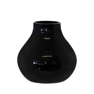 Reese Black Oenochoe Glass Vase