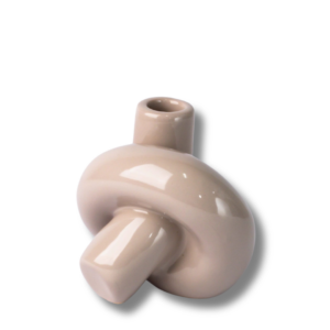 Glazed Beige Candle Holder
