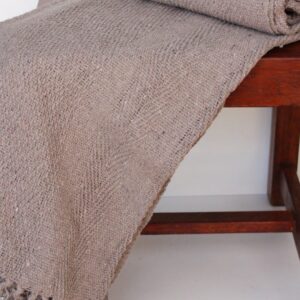 Earthy Cobblestone Cotton Throw