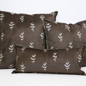 Green Leaves on Dark Grey