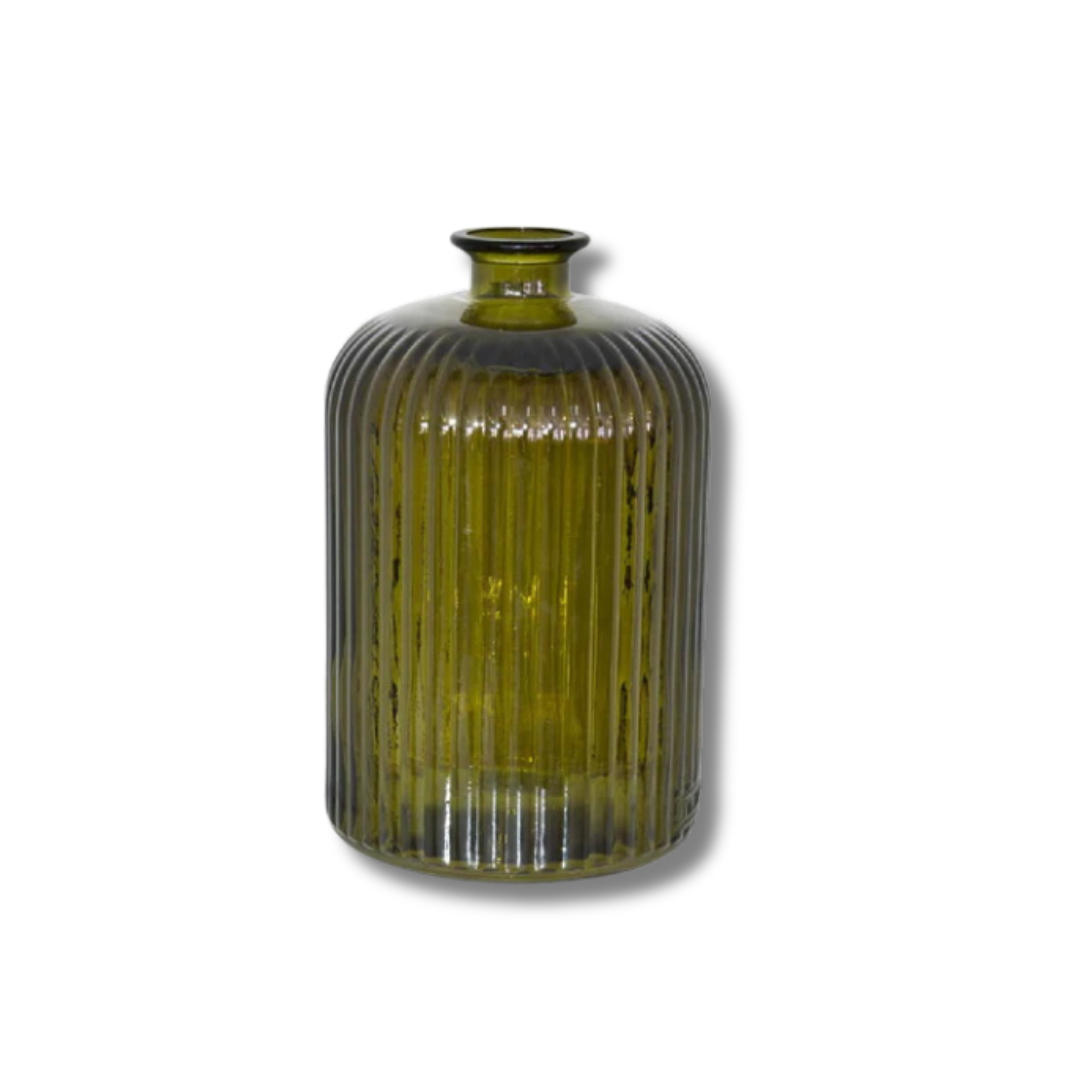 Olive Green Bottle Vase