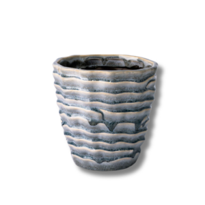 Ceramic Blue Grey Layered Pot